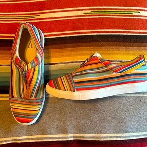 Serape slip on shoes